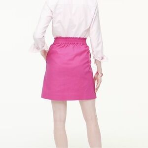 J. Crew hot pink lined linen mini skirt size 6